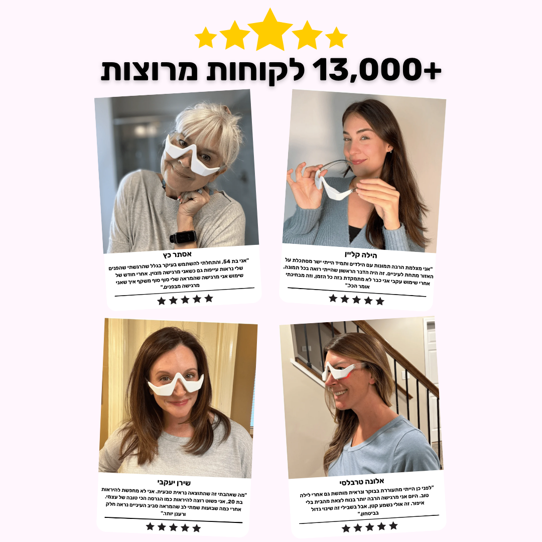 GLOW-מכשיר לעיסוי וטיפוח אזור העיניים למראה רענן וזוהר יותר